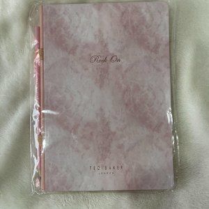 TED BAKER Womens Rose Quartz A5 Notebook & Pencil